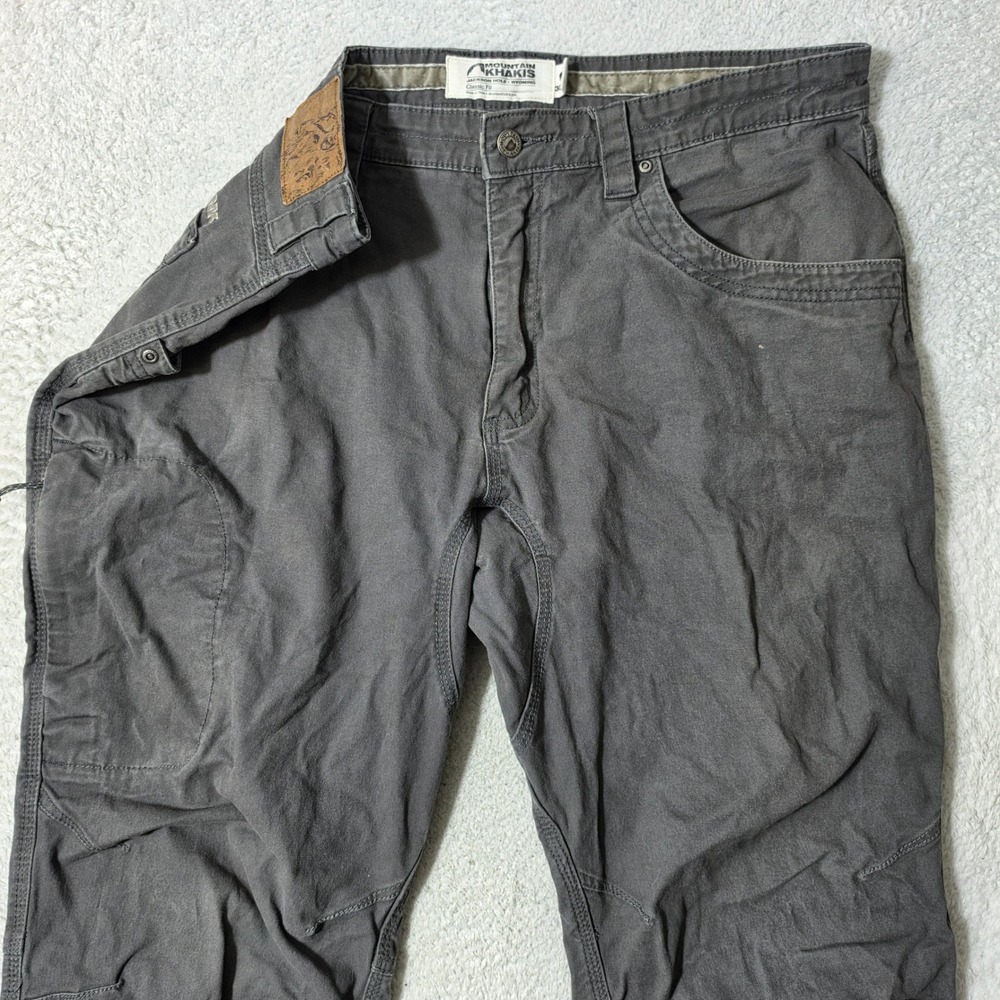 Mountain Khakis Pants Mens 38/30 Gray Camber 106 Classic Fit‎ Stretch